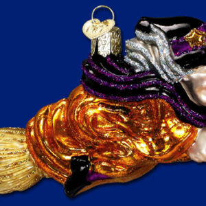 Night Flight Witch Glass Ornament