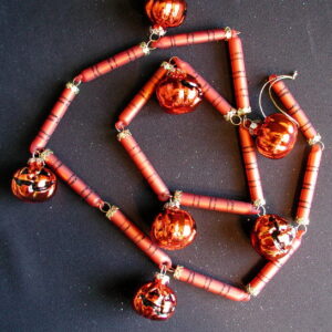 Glass Jack-O-Lantern Garland