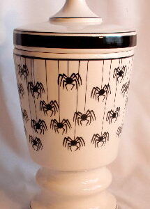 Spiders Porcelain Cookie Jar