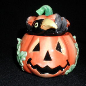 Scarecrow and Pumpkin Candy Dish