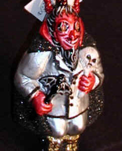 Larry Fraga Devil Beware Glass Ornament