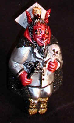 Larry Fraga Devil Beware Glass Ornament 1 Larry Fraga Devil Beware Glass Ornament