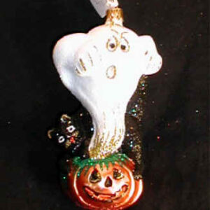 Larry Fraga You Scared Me Glass Ornament