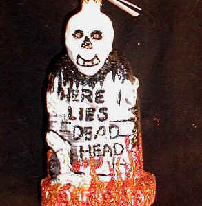 Larry Fraga Grave Marker Glass Ornament