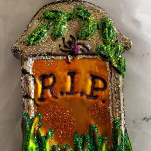 R.I.P. Tombstone 2-sided Glass Ornament