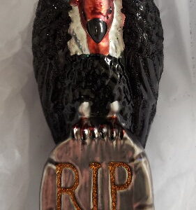 Halloween Vulture Glass Ornament