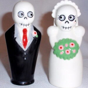 Bride & Groom Newly Deads Salt & Pepper Set