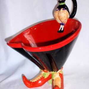Krinkles Witch Feet Candy Dish with Mouse Attendant