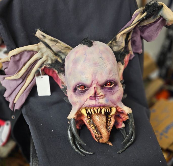 Bump in the Night Bat Winged Vampire Skull Latex Display 1 Bump in the Night Bat Winged Vampire Skull Latex Display