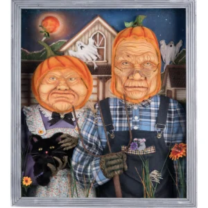 Katherine's Collection American Gothic Pumpkin Wall Piece