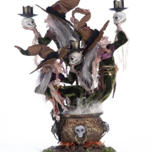 Katherine's Collection Broomstick Acres Witches Candle Holder