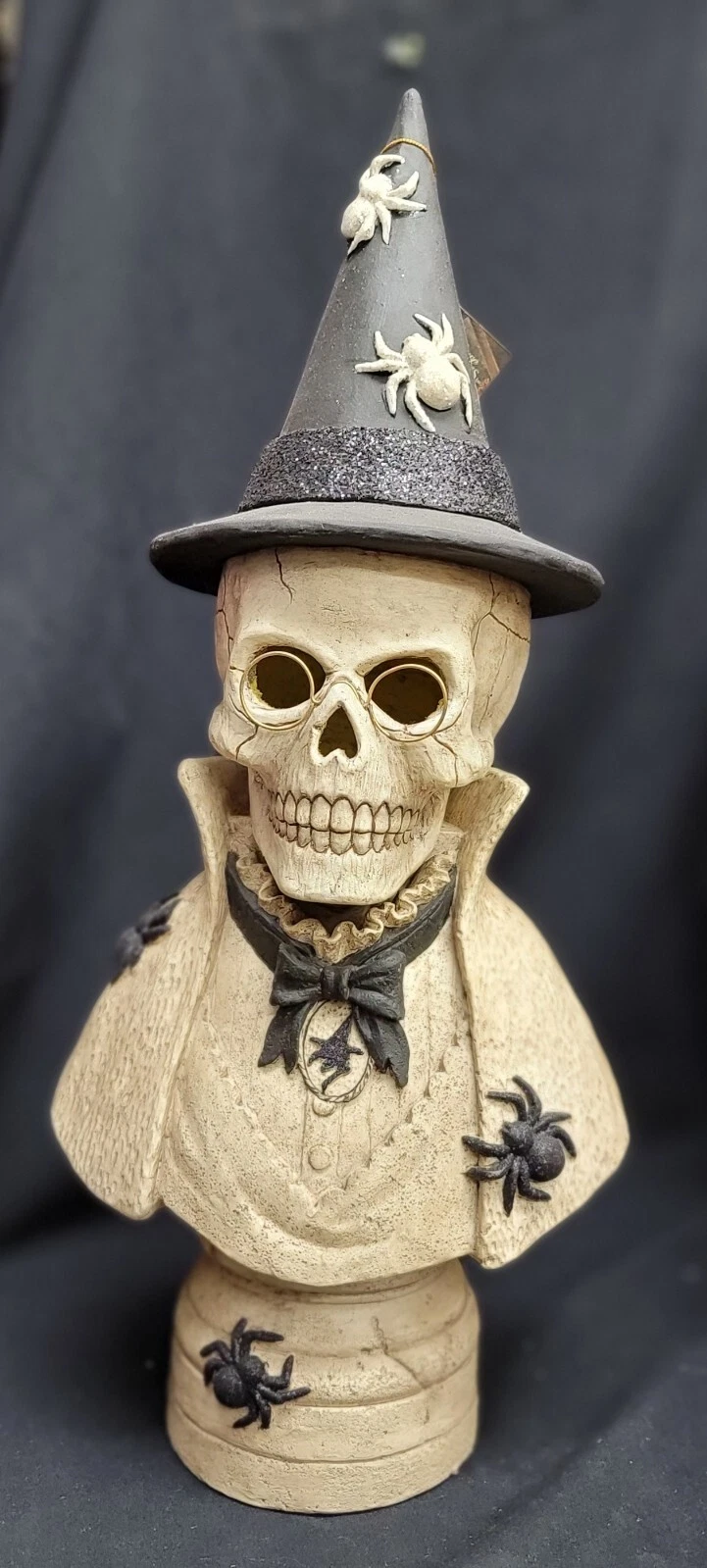 Bethany Lowe Stonella Witch Hat Skull 20" Bust 2 Bethany Lowe Stonella Witch Hat Skull 20" Bust - Image 2