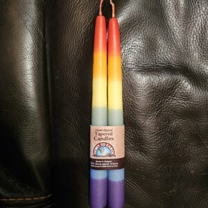Wax Rainbow Candle Pair