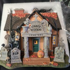Halloween Village "The Cemetery House" Signed by the Artist Only 6