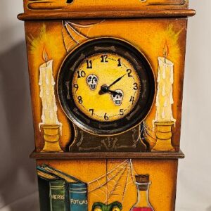 Spookylvania Frog Apothecary Cabinet of Secrets 18" Mantel Clock